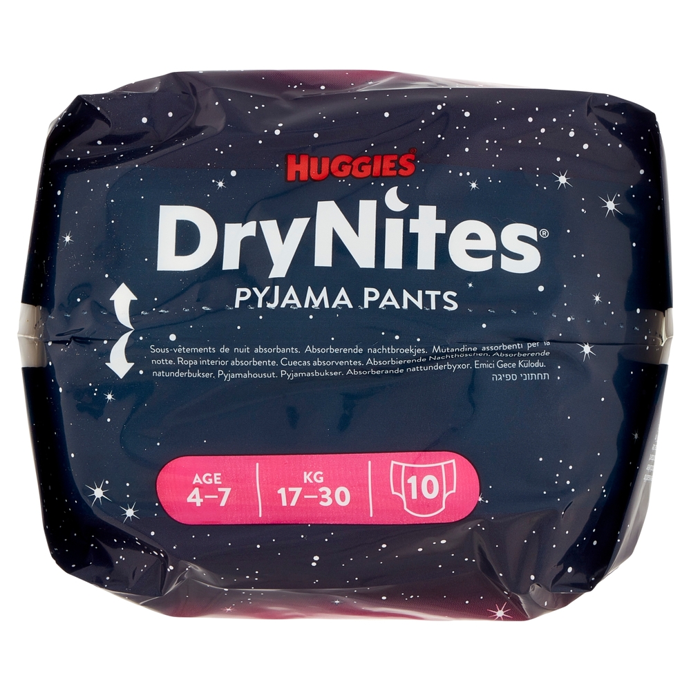 Huggies DryNites Pyjama Pants Age 4-7 17-30 Kg 10 pz